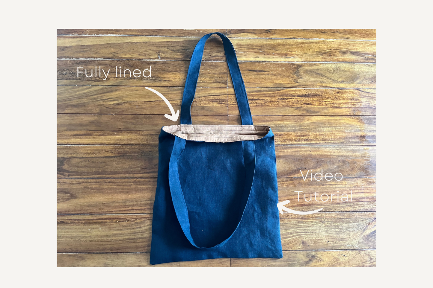 Lined Tote Bag - PDF Sewing Pattern